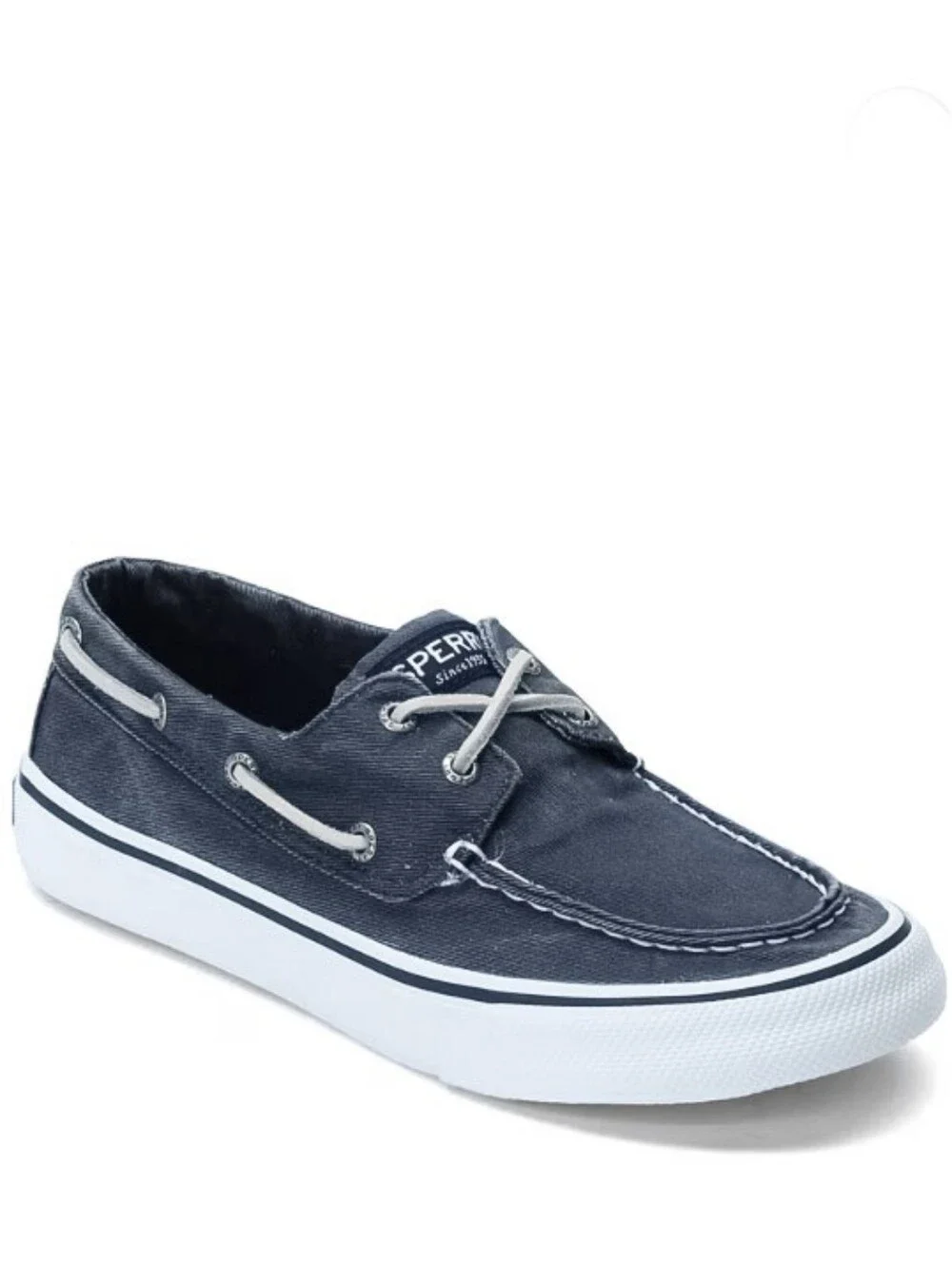 New Sperry Top Sider Mens Bahama II Denim Canvas Casual Slipon Comfort Shoes 9